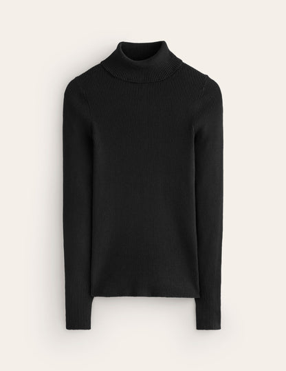 Catriona Rollkragenpullover-Schwarz