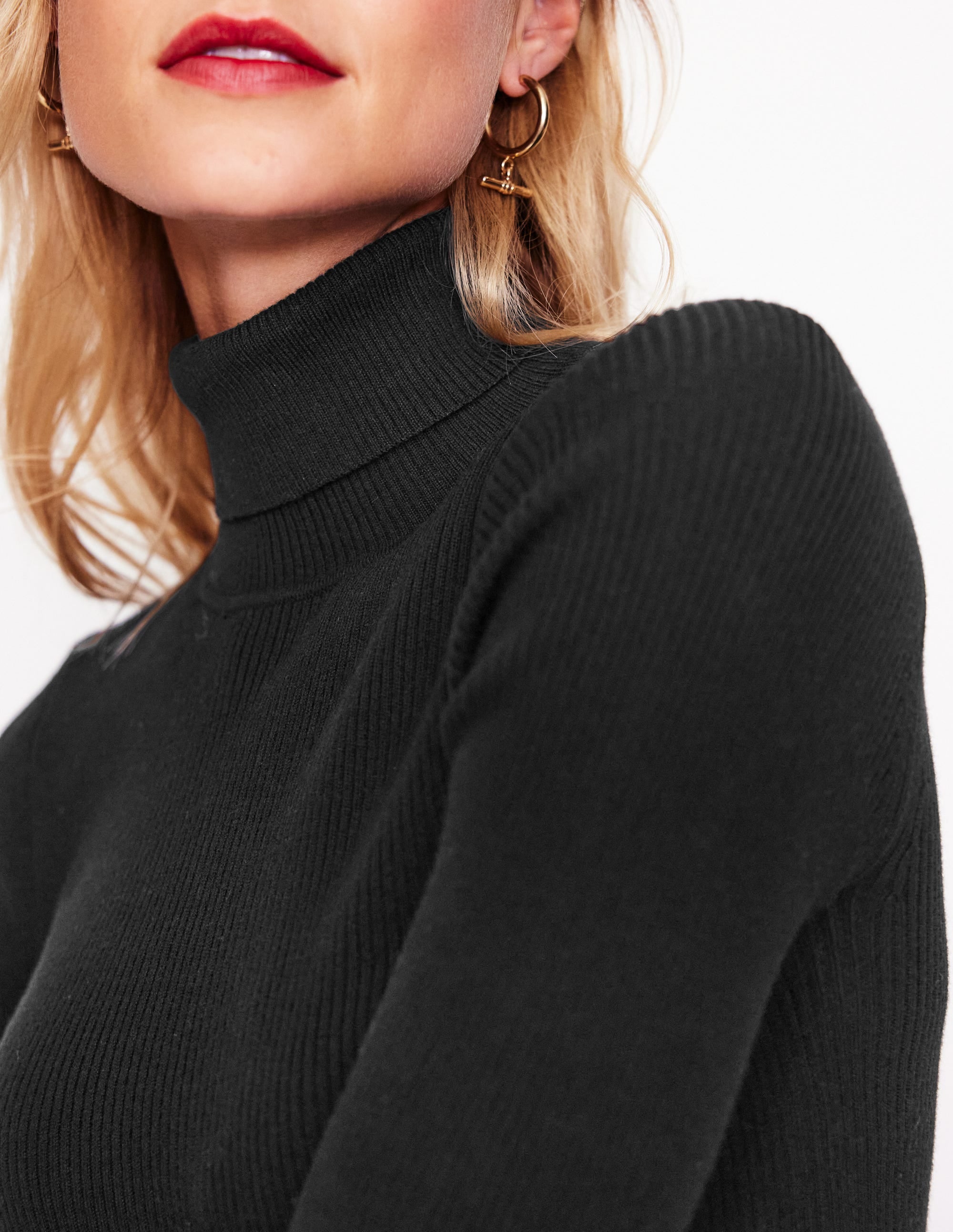 Pull Catriona à col roulé-Noir - Image 2