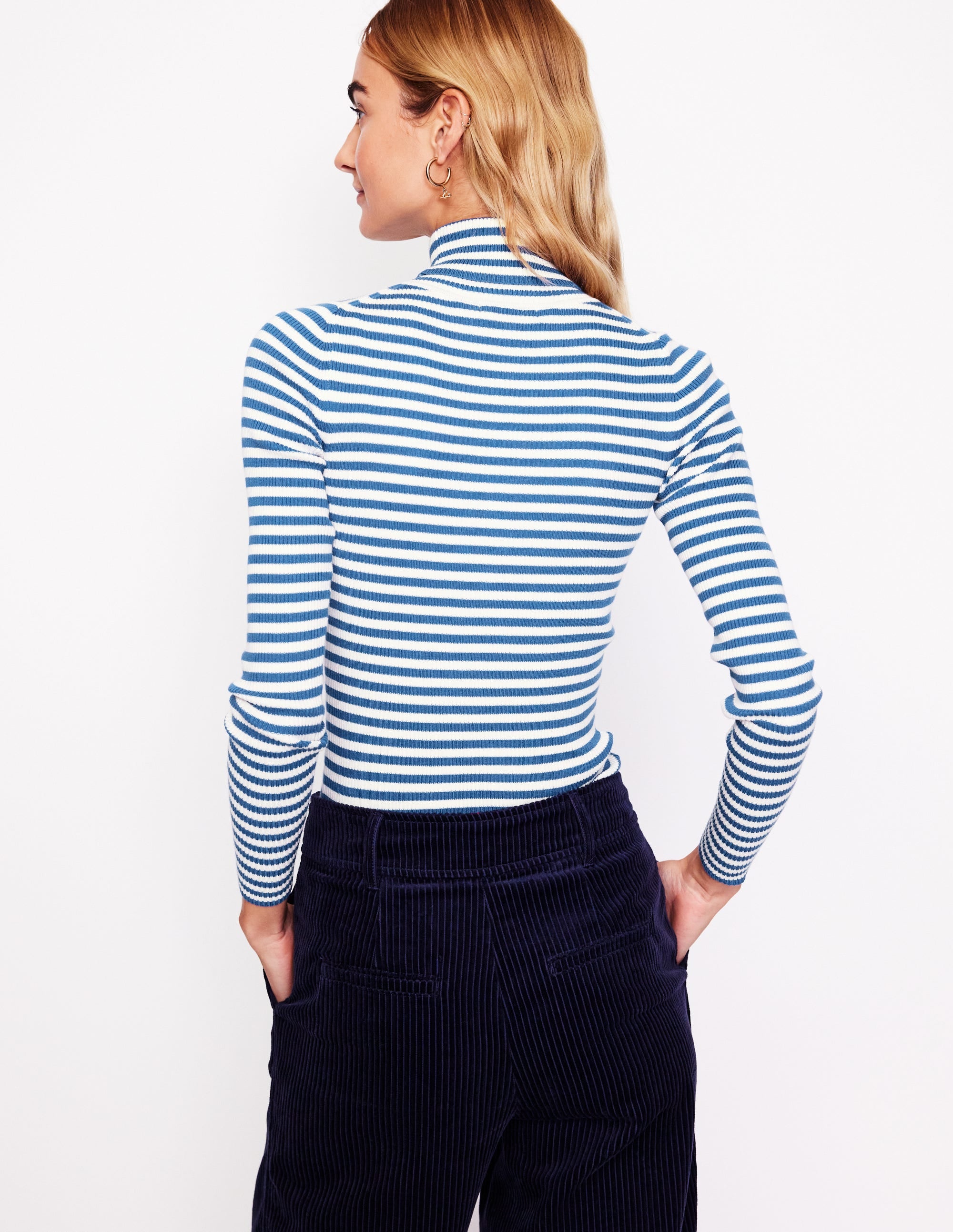 Catriona Rollkragenpullover-Naturweiß, Blauhäher - Image 3