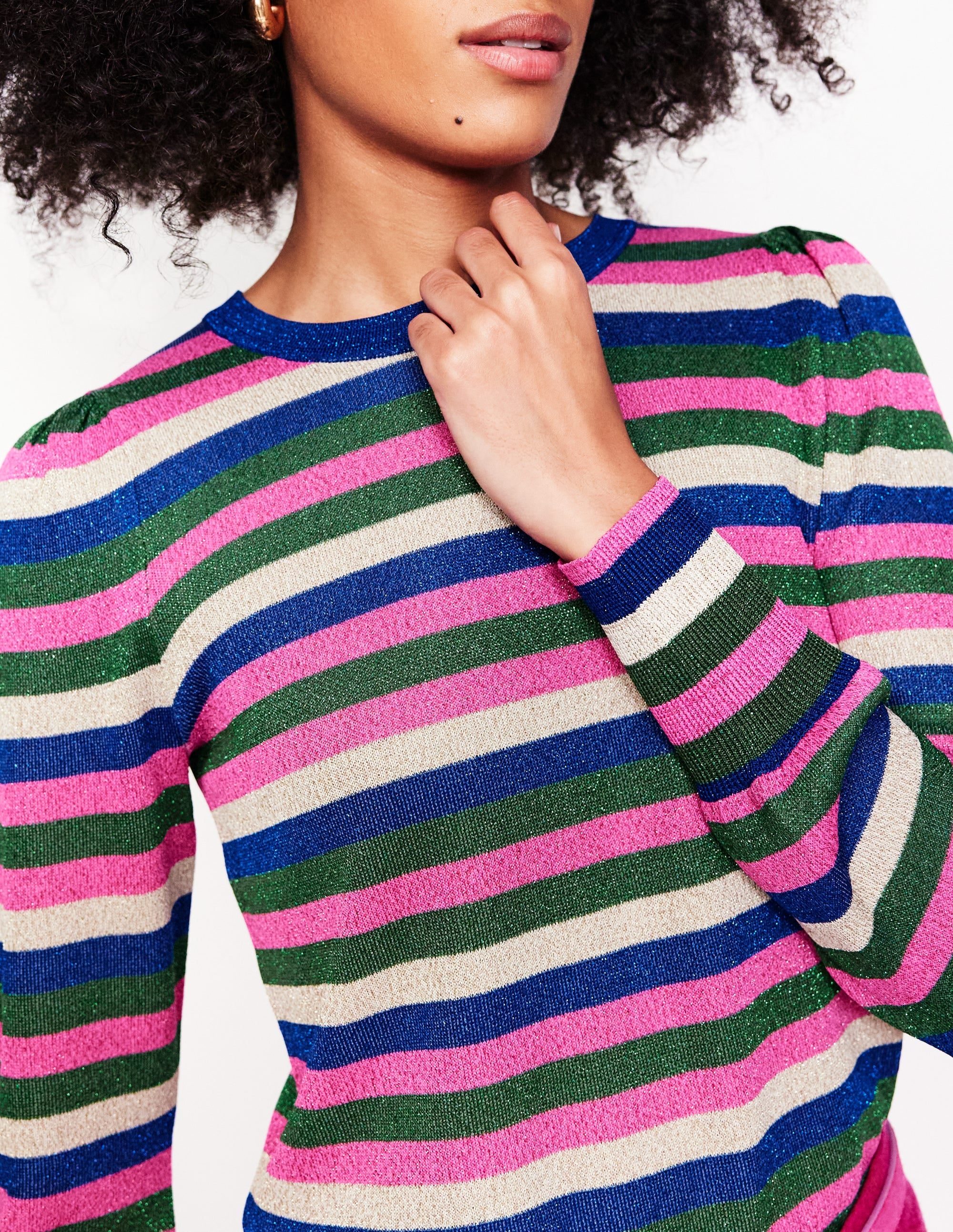 Pull de fête rayé-À Rayures Multicolores - Image 2
