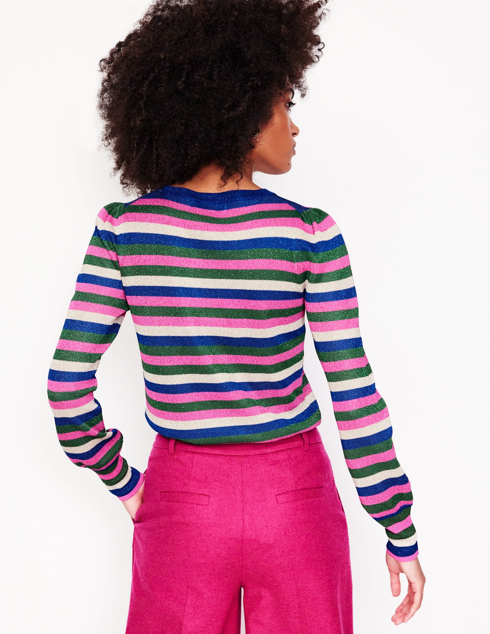 Pull de fête rayé-À Rayures Multicolores - Image 3