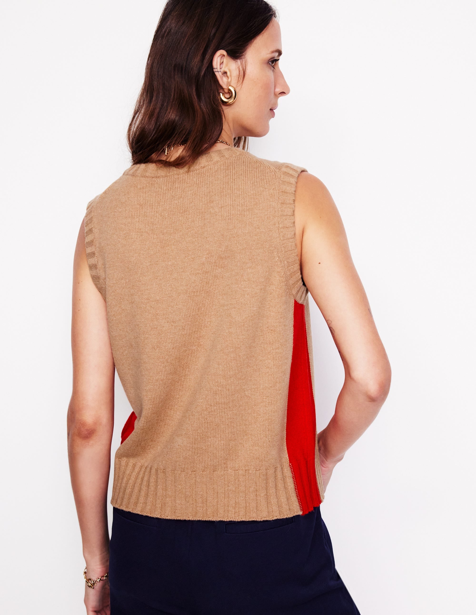 Zia Strickweste-Camel Meliert - Image 3