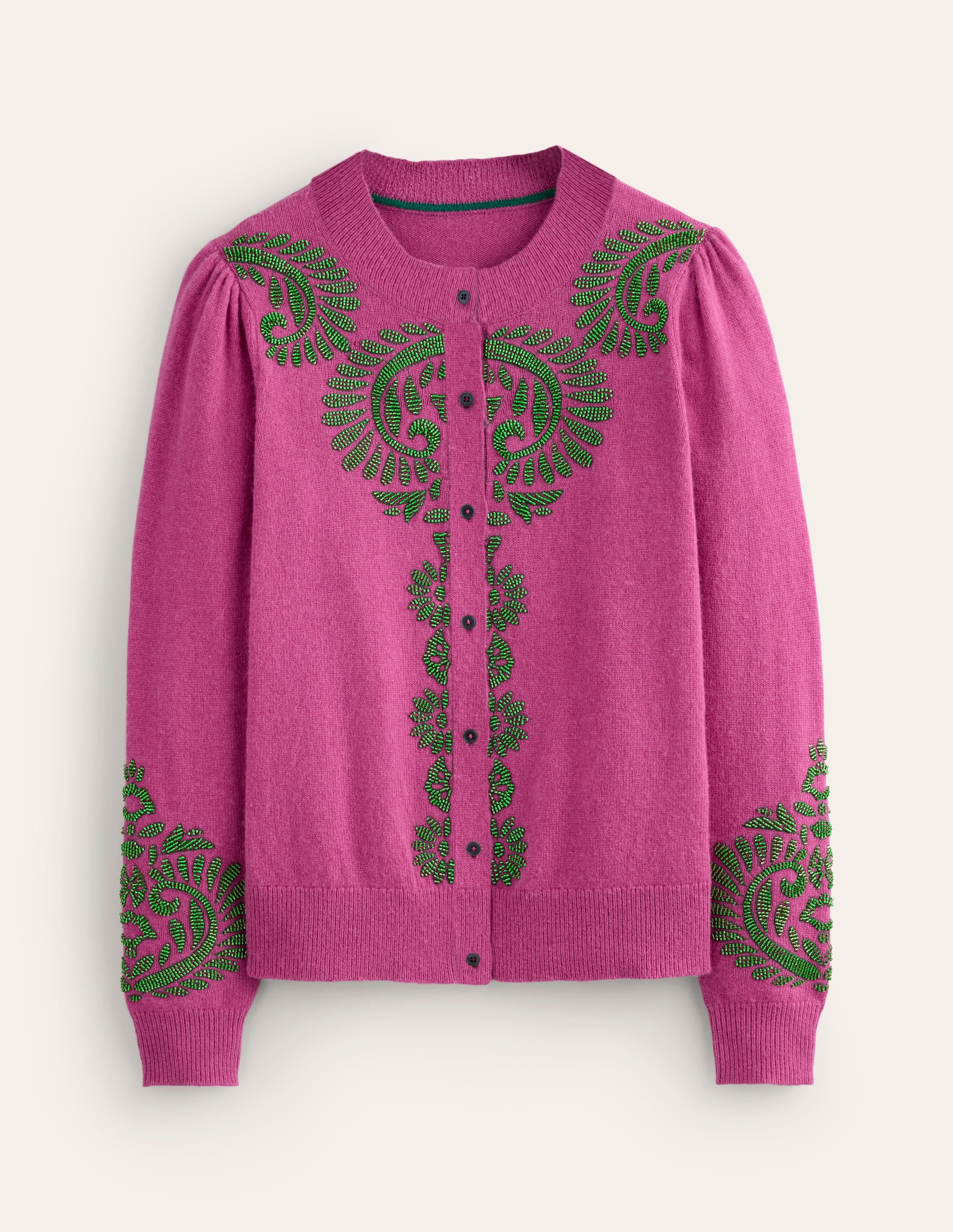 Fenella Verzierte Strickjacke-Pink - Image 8