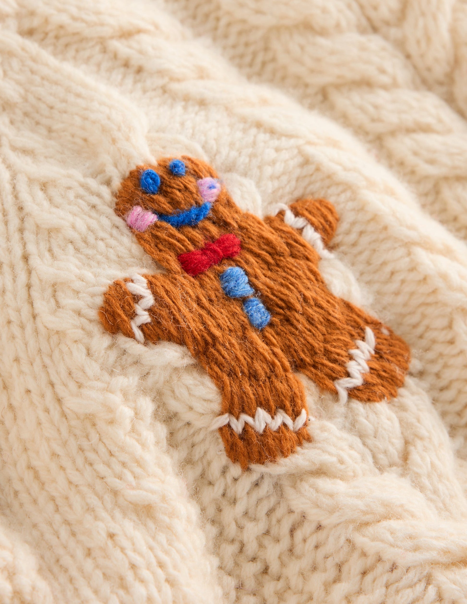 Klassischer Pullover mit Zopfmuster-Warmes Naturweiß, Ho Ho Ho-9