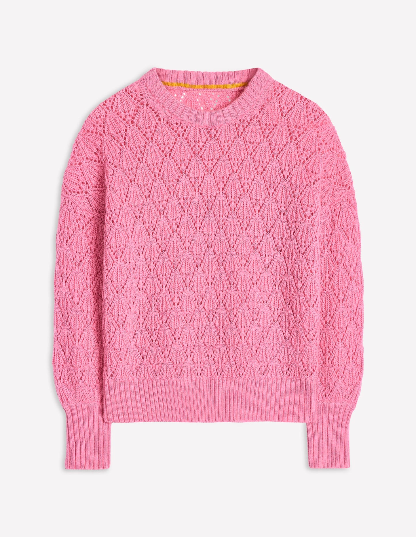 Dicker Pointelle-Pullover-Pink Icing