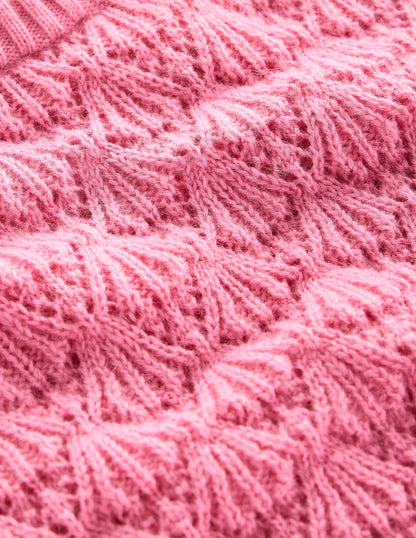 Dicker Pointelle-Pullover-Pink Icing