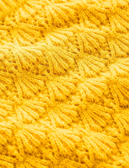 Chunky Pointelle Jumper-Pineapple Yellow