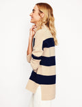 Pull Jessica oversize-Mélange Chinchilla, Marine