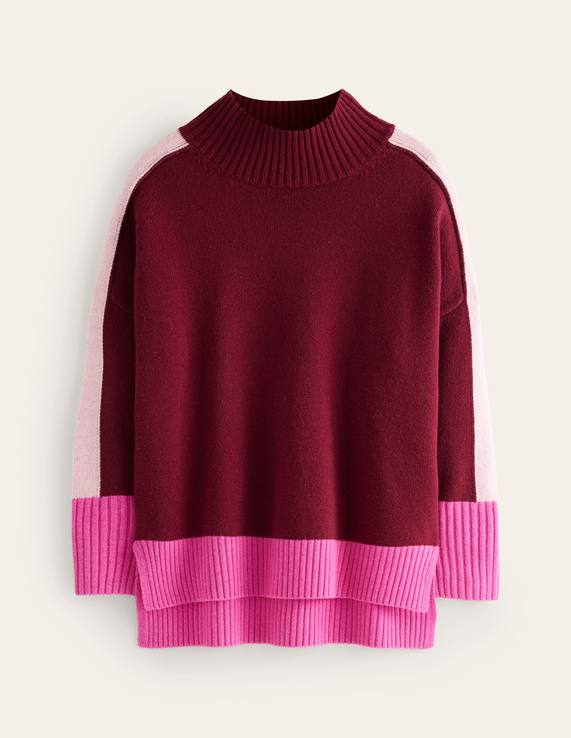 Pull Jessica oversize-Wistéria Foncé, Bloc de Couleur - Image 8