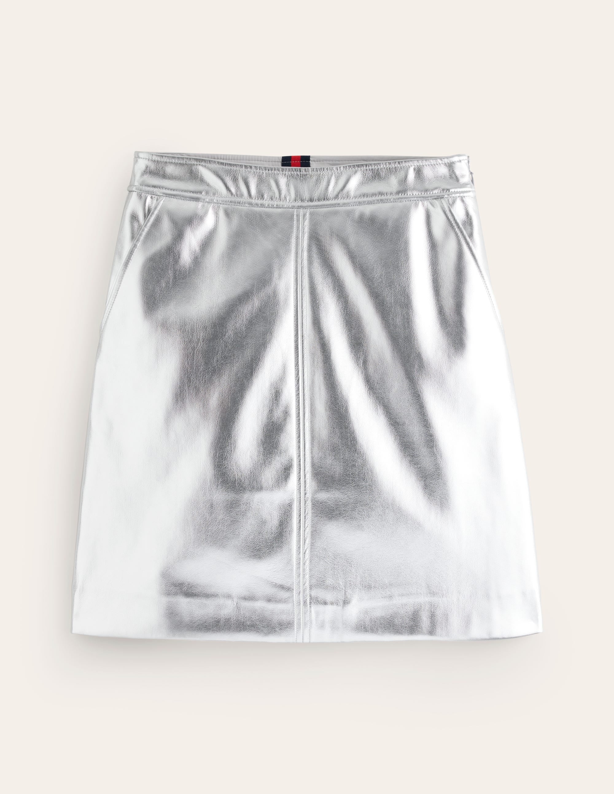 Kunstleder-Rock in Metallic-Optik-Silber - Image 6