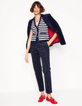 Pantalon Kew en velours côtelé-Bleu Marine, Petits Pois