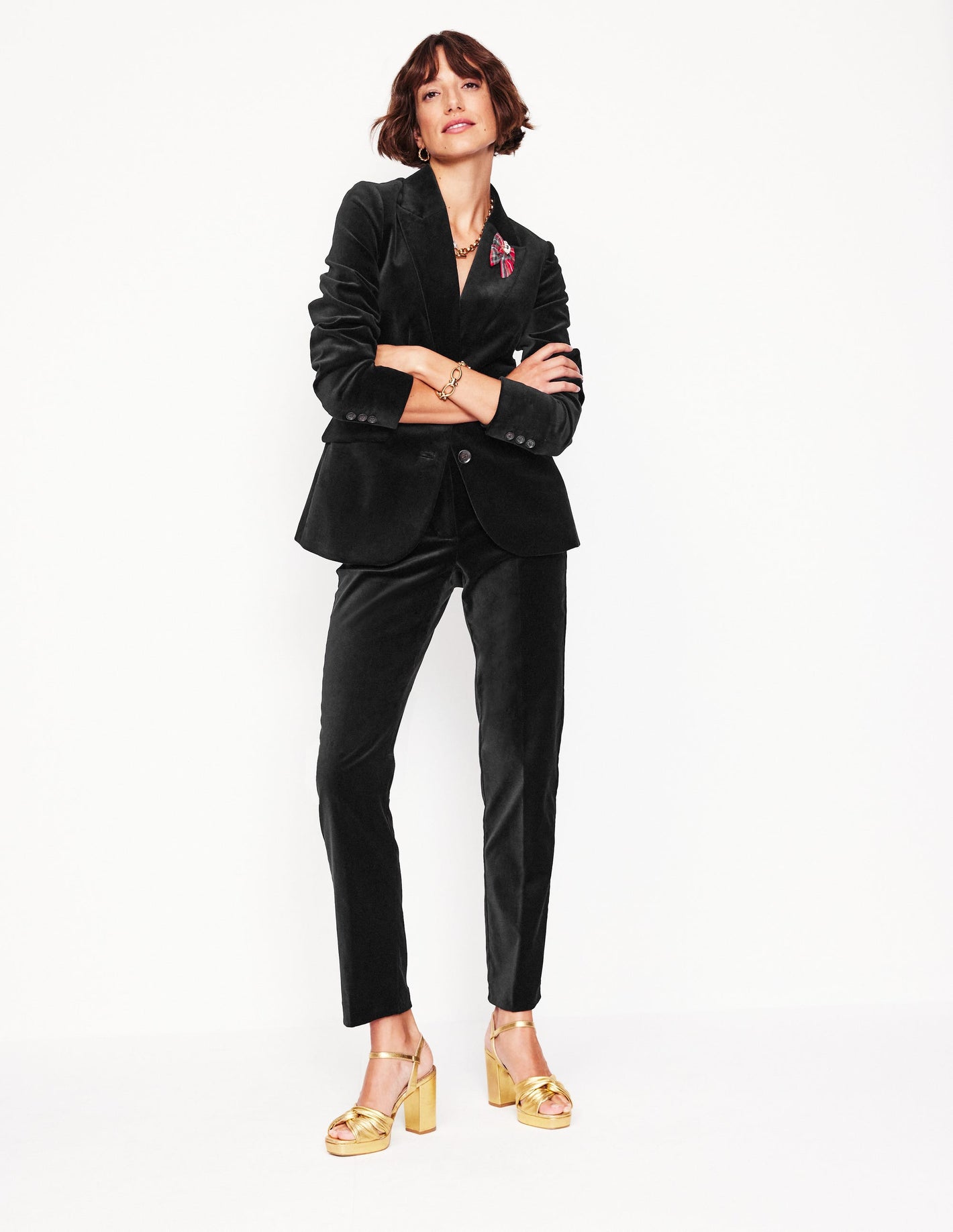 Pantalon Kew en velours-Noir