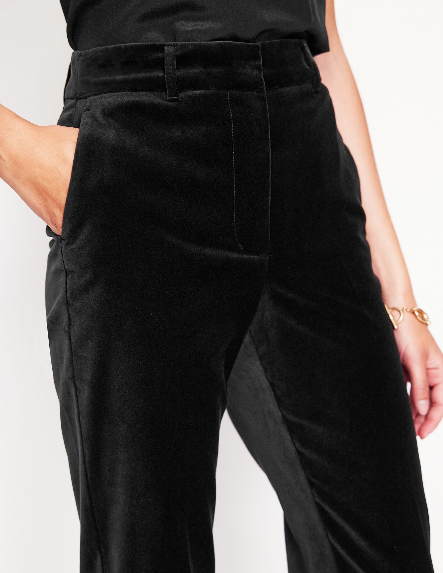 Pantalon Kew en velours-Noir