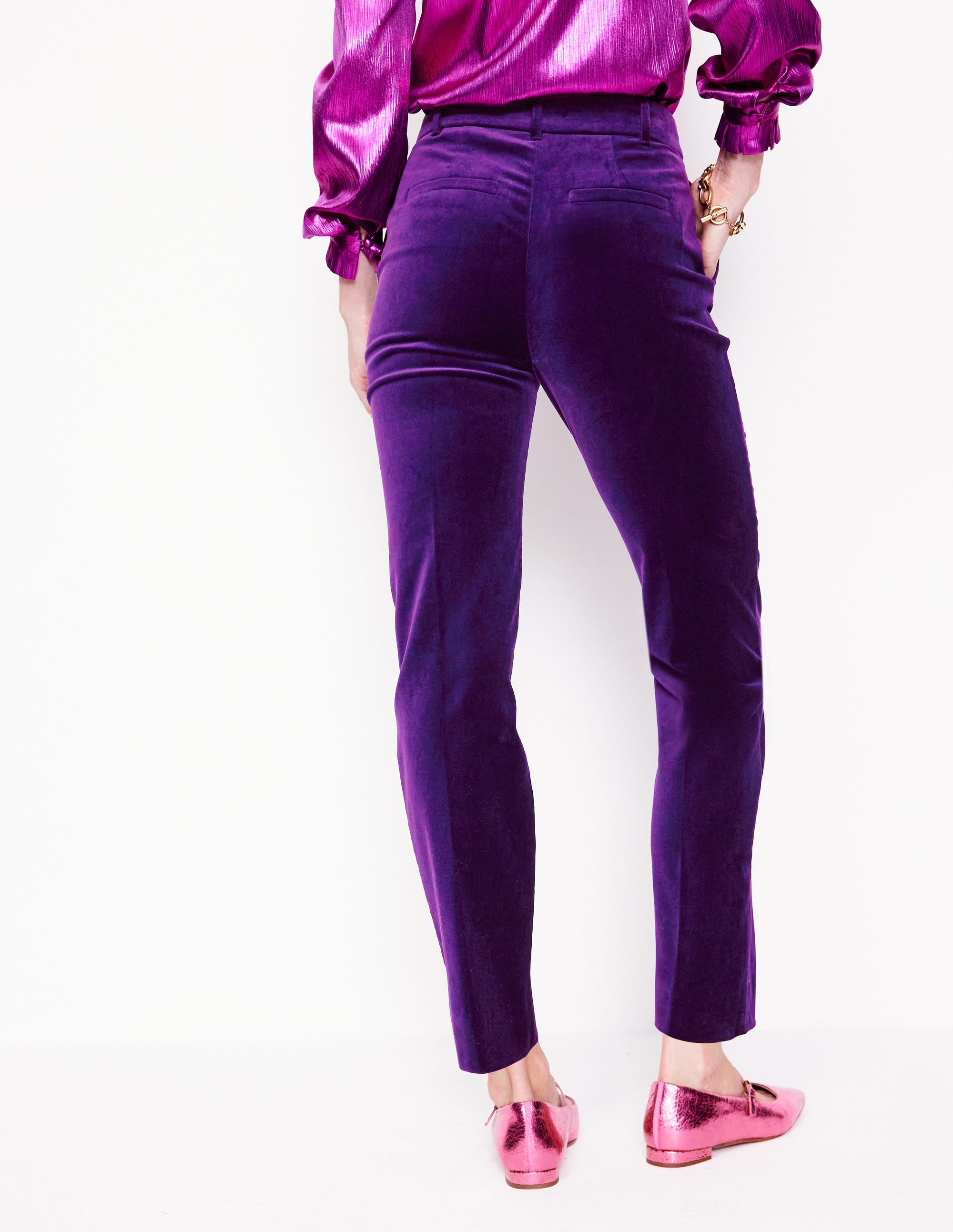 Pantalon Kew en velours-Violette - Image 3
