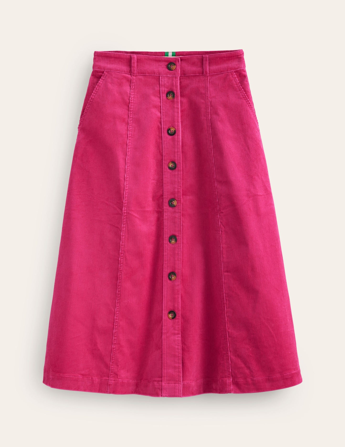 Petra Cord Midi Skirt-Cherry Jam