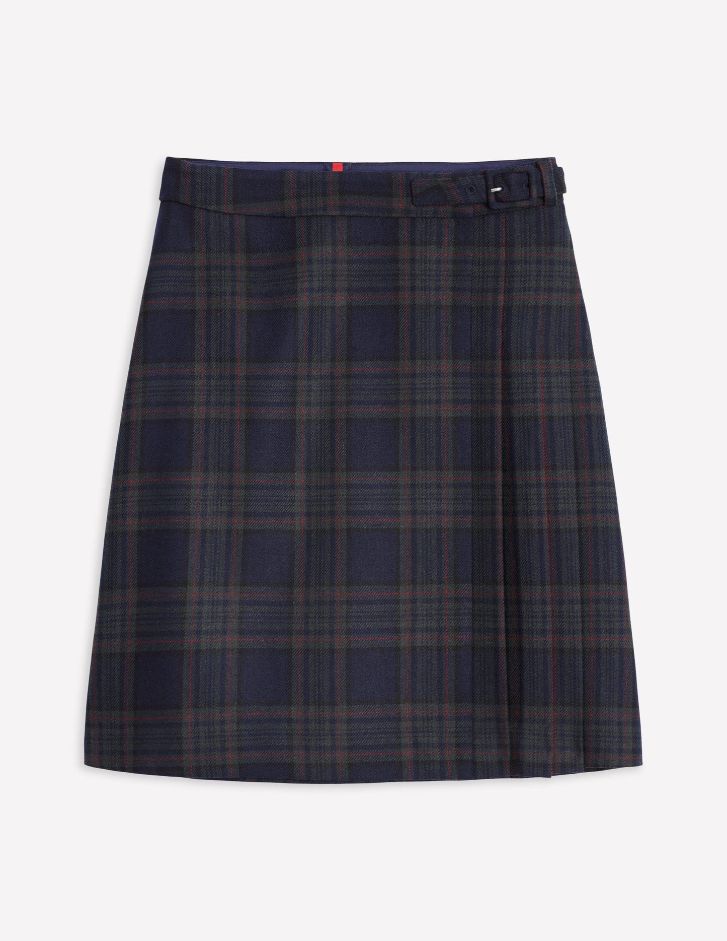 Helen Kilt mit Schnalle-Marineblau und Grün kariert