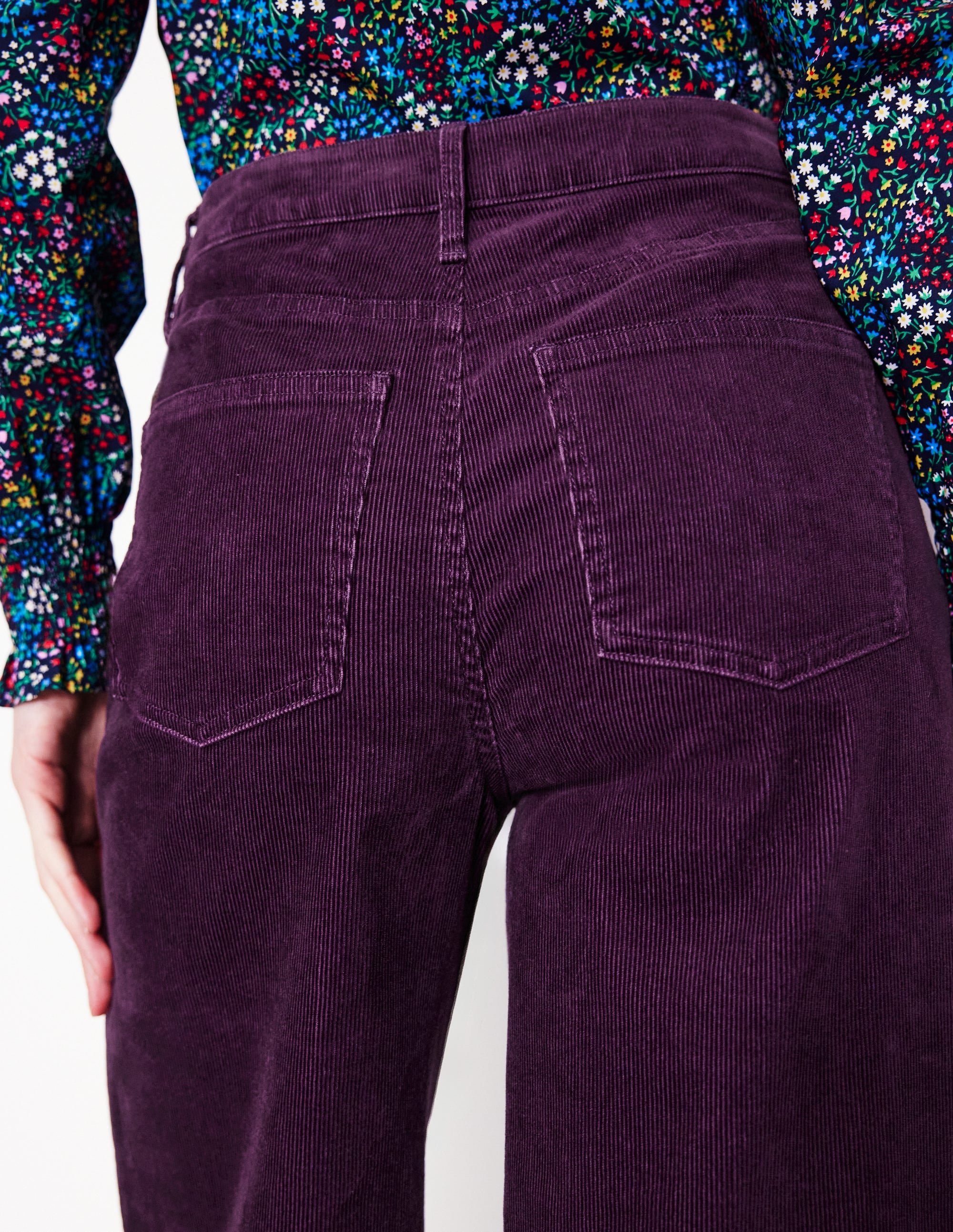Weite Cord-Jeans im Five-Pocket-Design-Black - Image 2