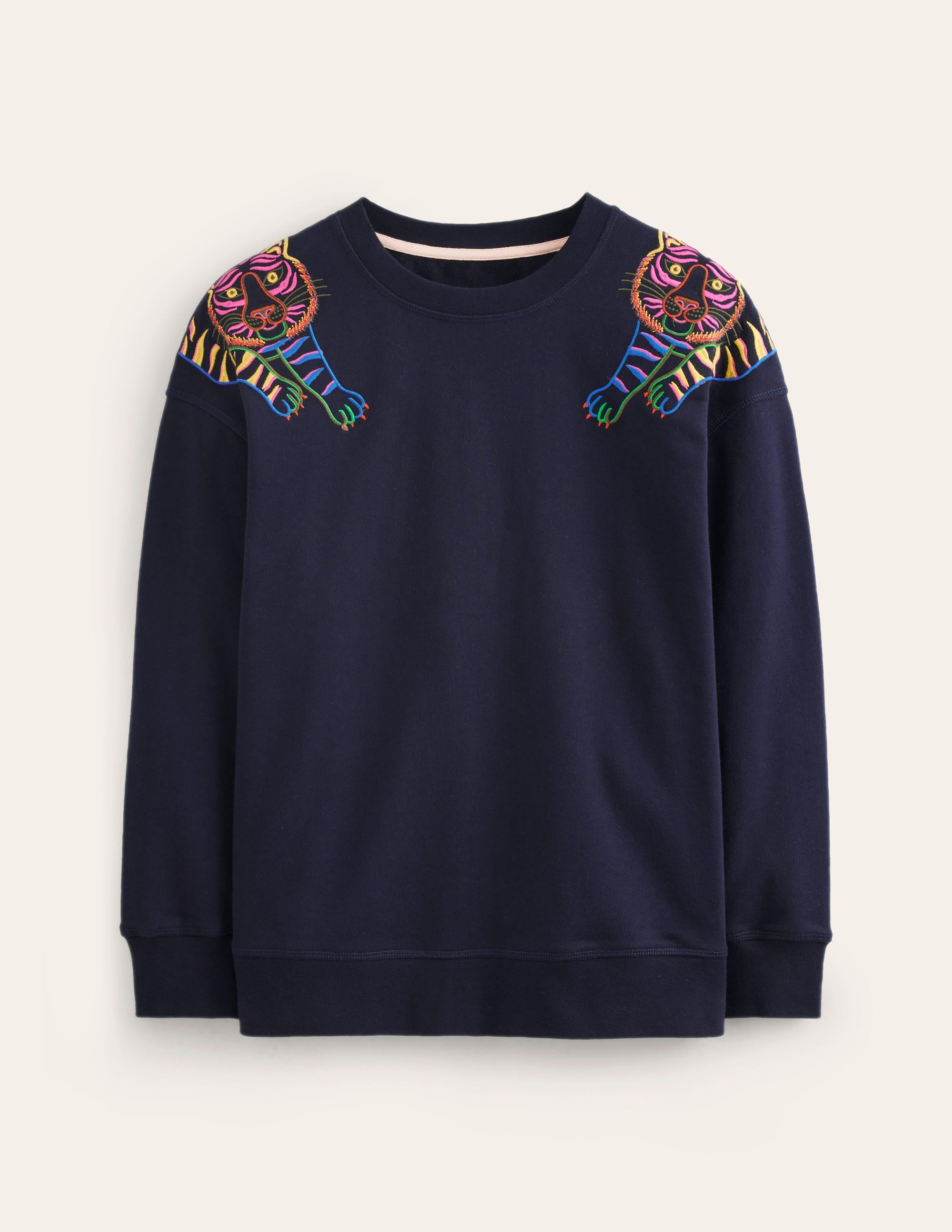 Sweat Emi brodé-Bleu marine, broderie tigre - Image 6