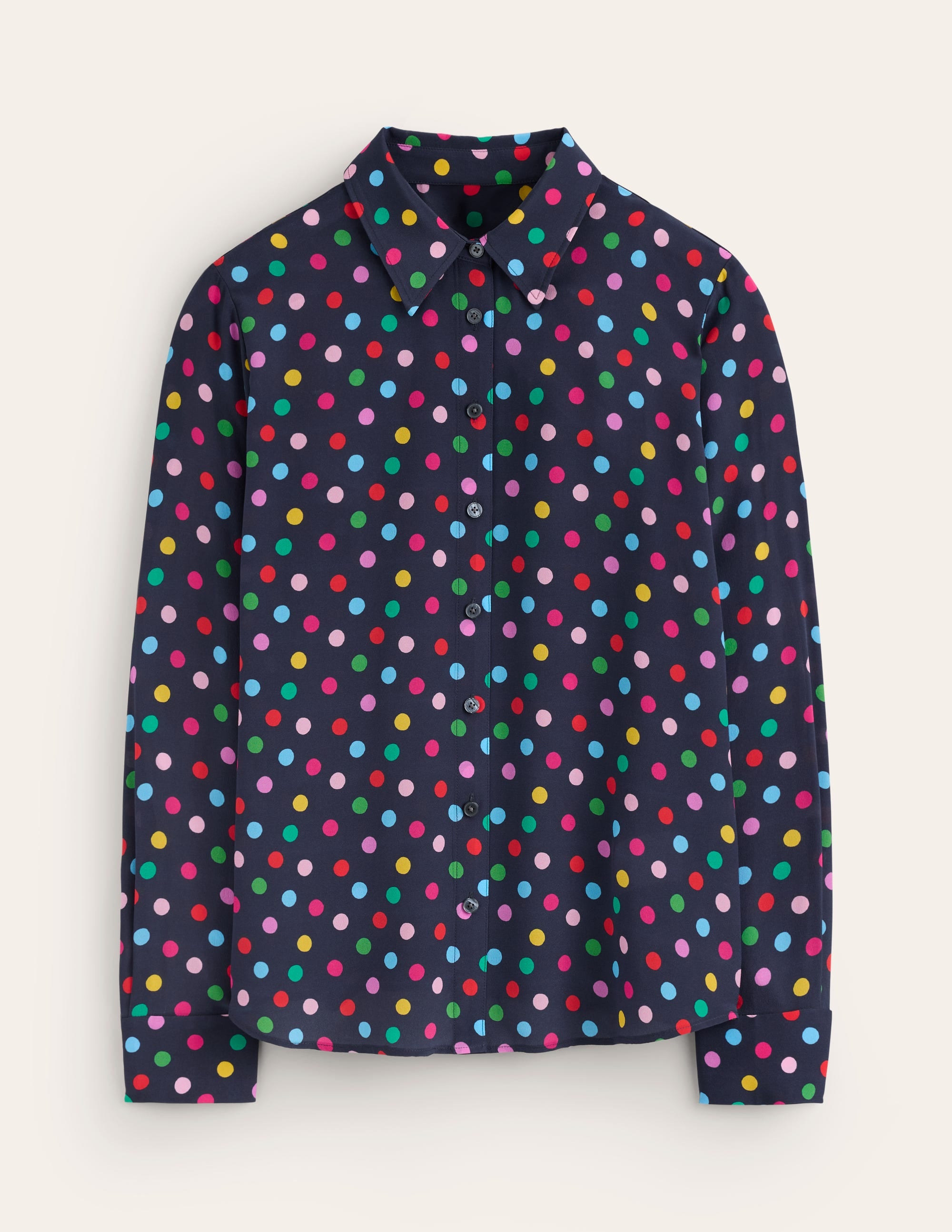 Chemise Sienna en soie-Multi, pois abstraits - Image 5