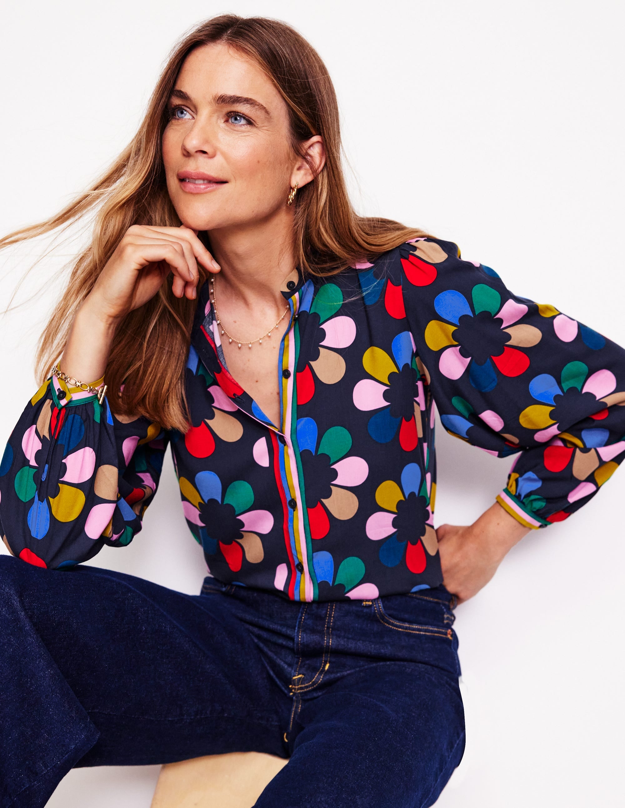Blouse Theodora-Multi, motif Structured Petal - Image 1