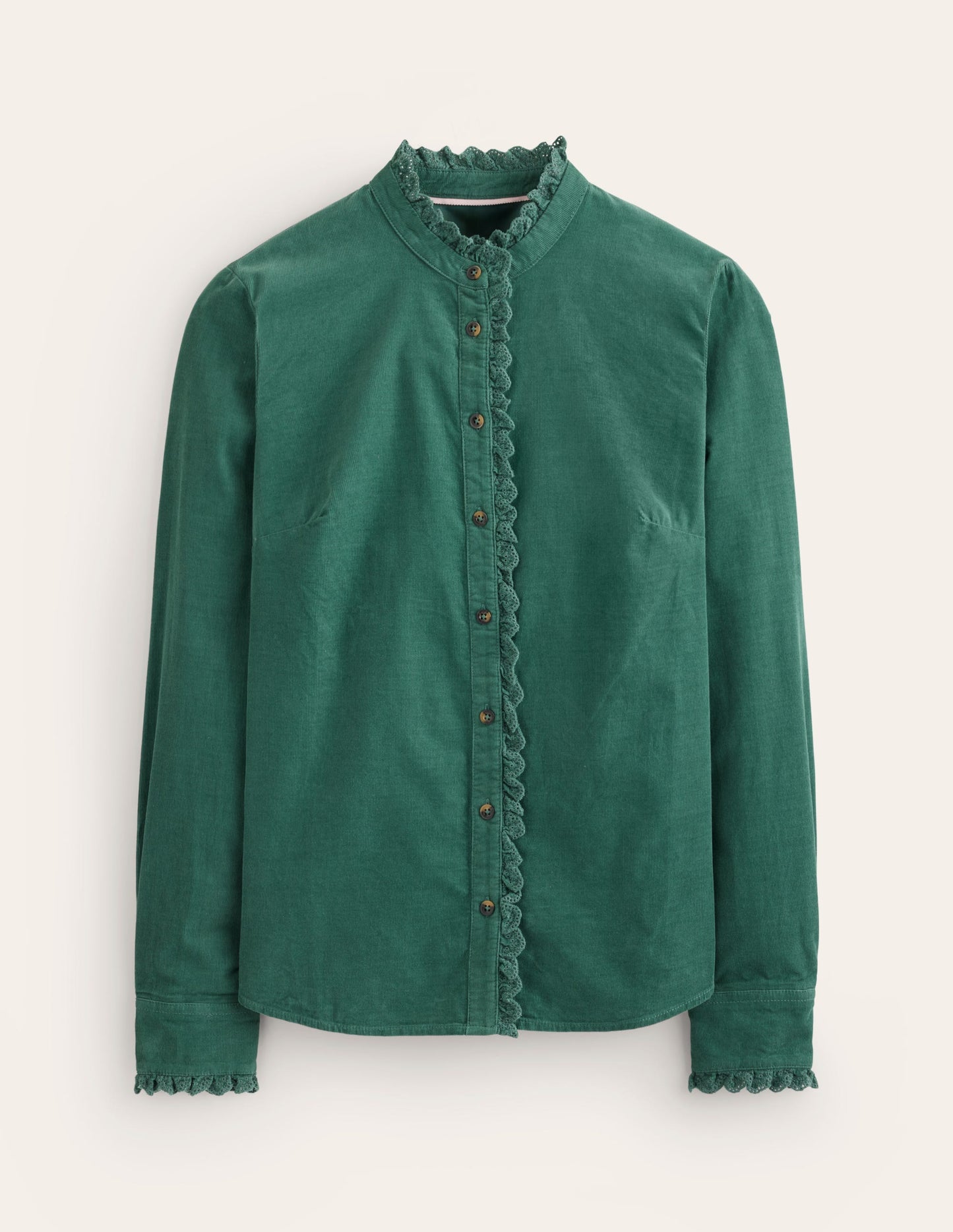 Chemise Phoebe en velours côtelé-Vert éphémère