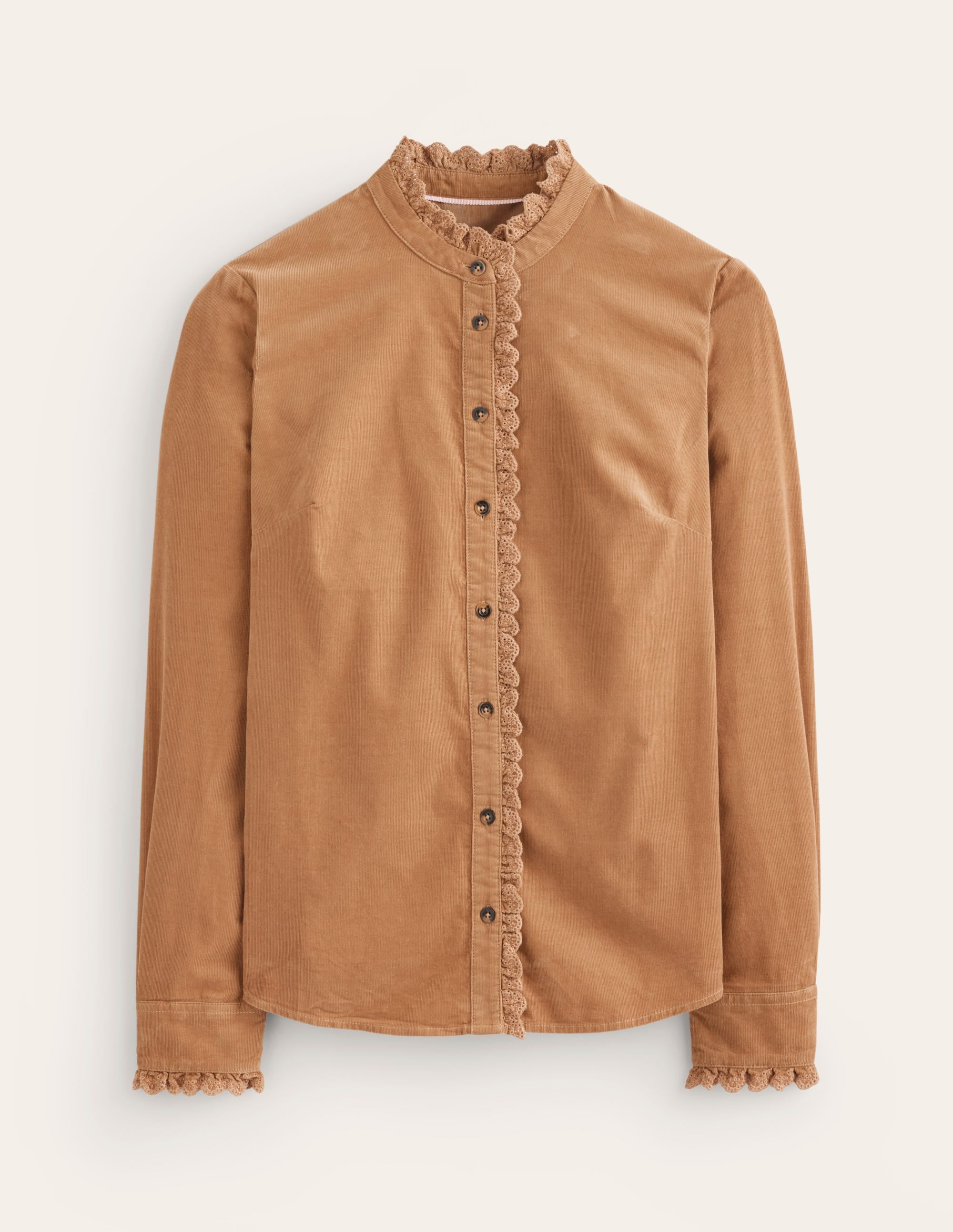 Chemise Phoebe en velours côtelé-Camel chiné - Image 5