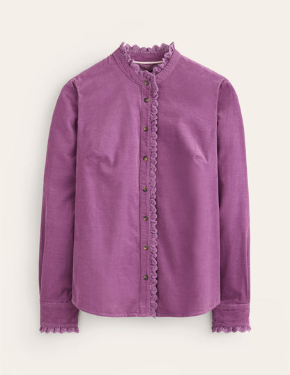Chemise Phoebe en velours côtelé-Violet mûrier sauvage-5