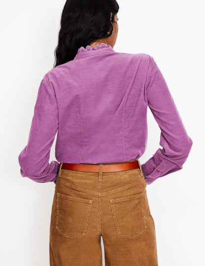 Chemise Phoebe en velours côtelé-Violet mûrier sauvage-3