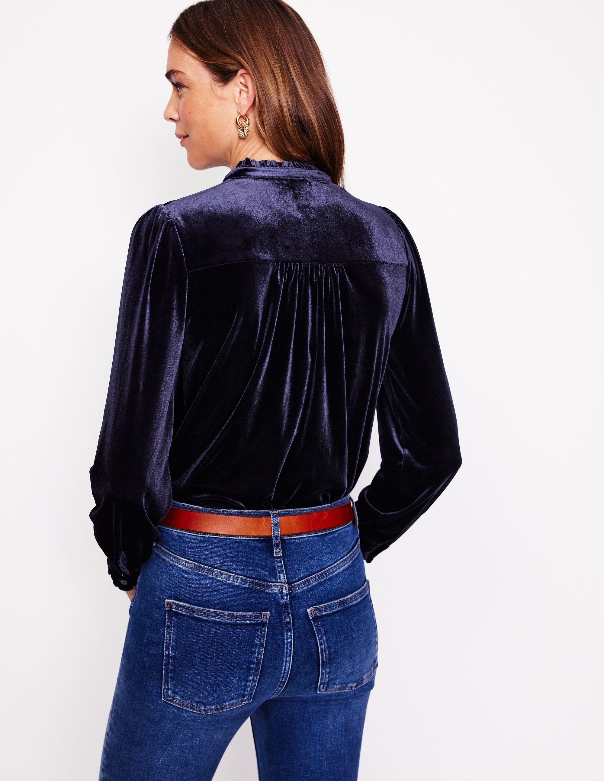 Caroline Jersey-Samthemd-Aqua Marine Marl - Image 3