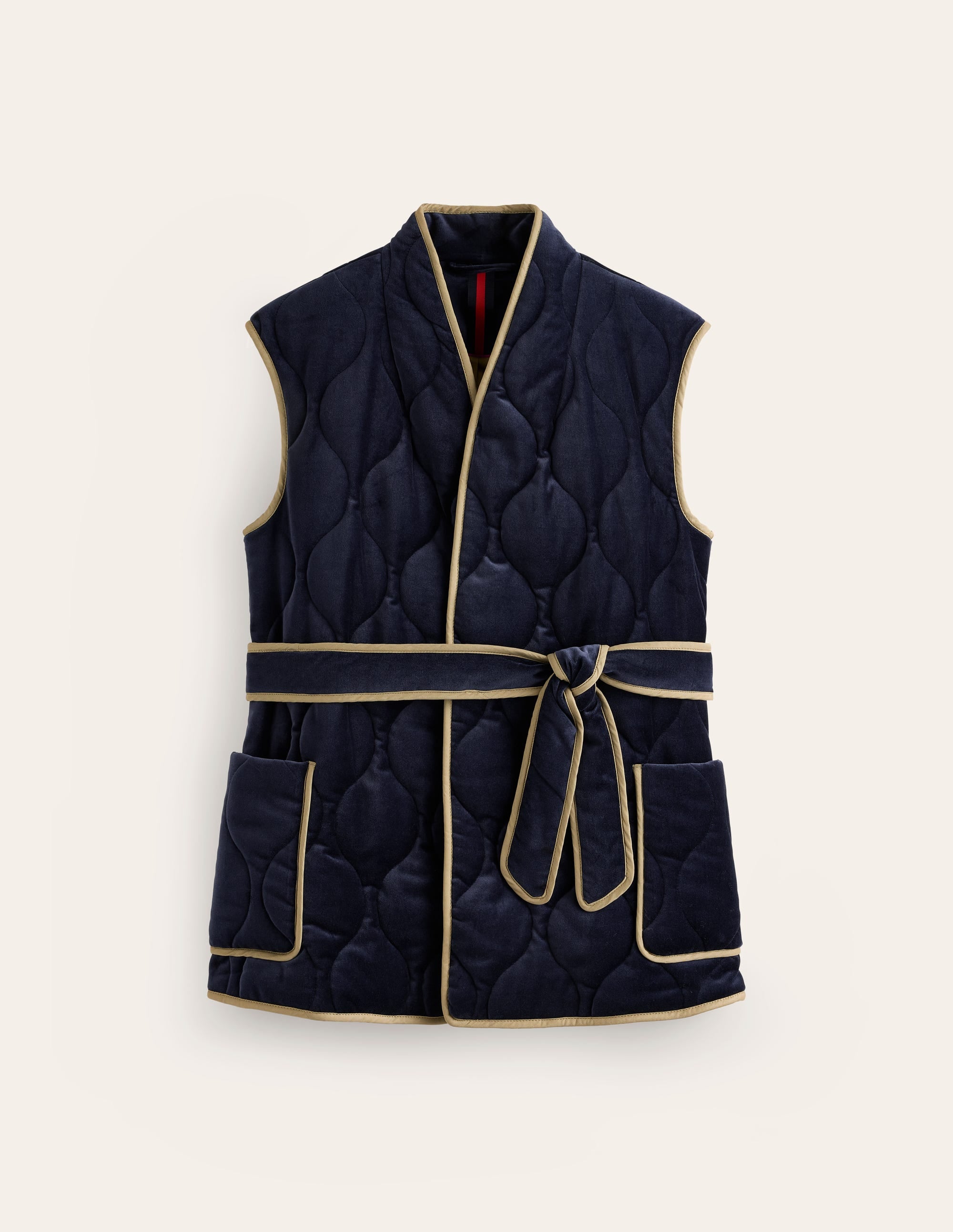 Wickelweste aus Samt-Aqua Marine Marl - Image 7