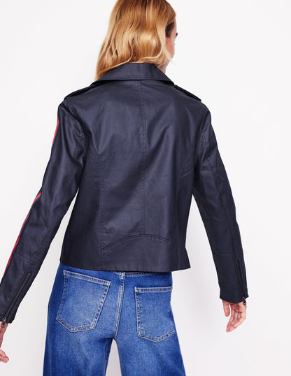 Biker-Wachsjacke-Navy