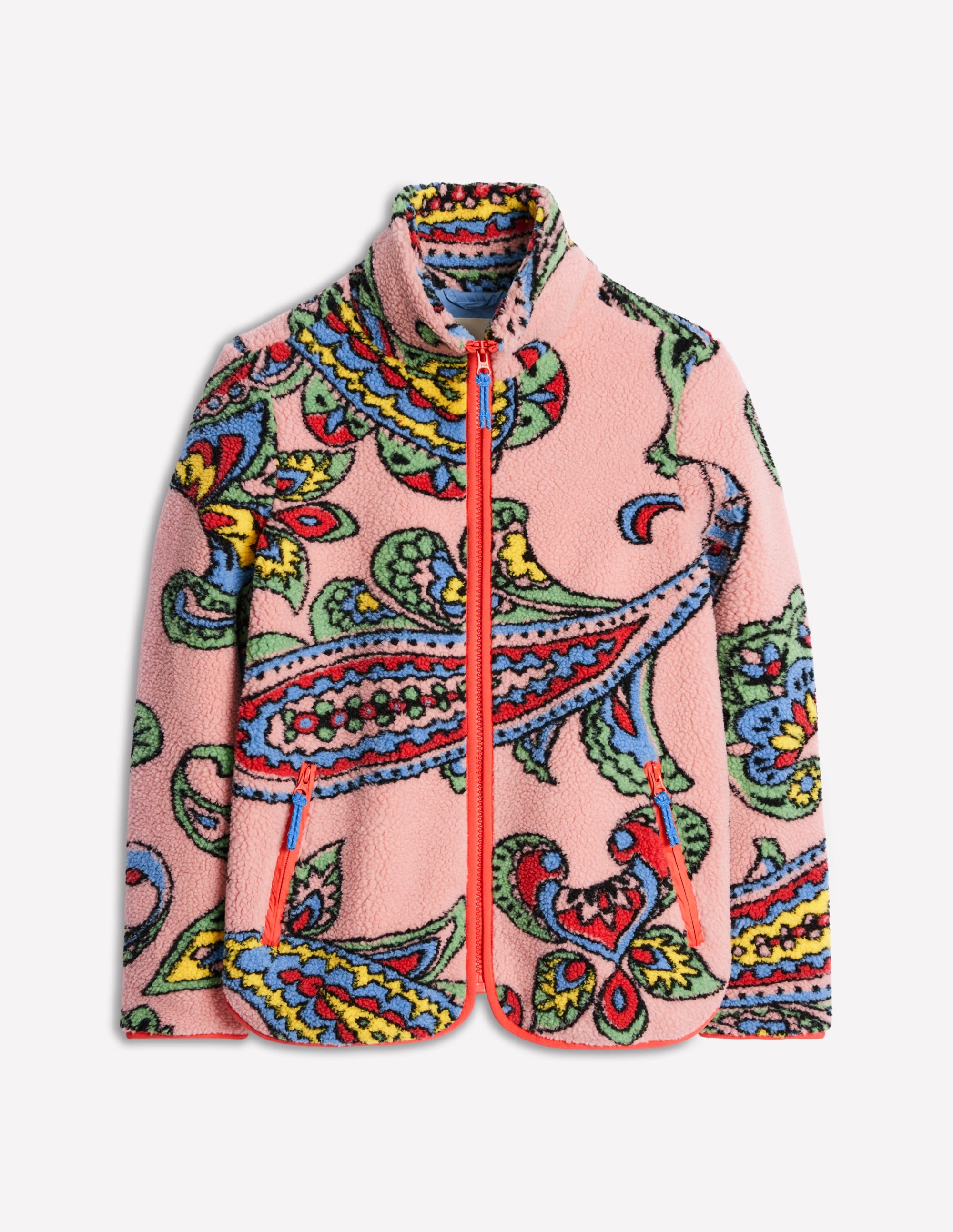 Truro Teddyfell-Fleecejacke-Charm-Rosa, Paisley Welle Groß - Image 5