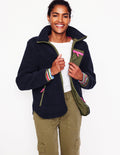 Veste polaire Truro en borg-Bleu Marine, Petits Pois