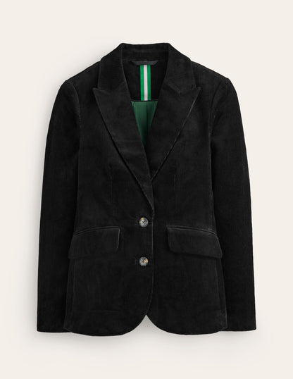 Marylebone Cord-Blazer-Schwarz