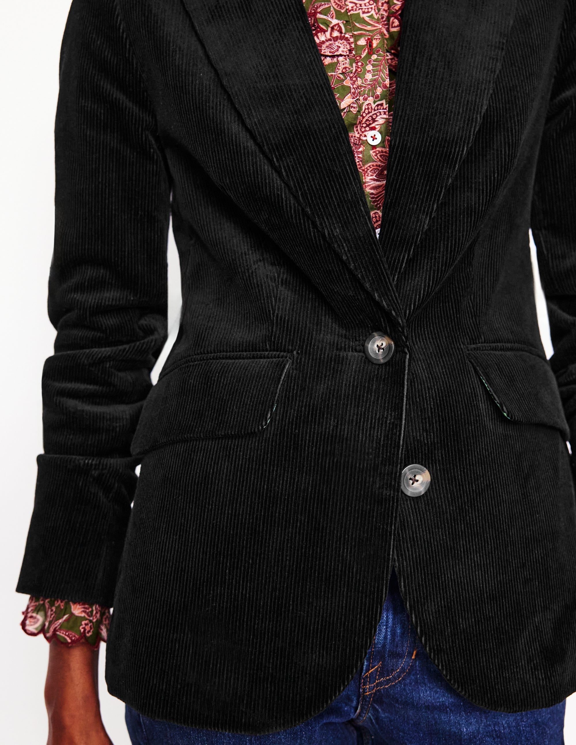 Blazer Marylebone en velours côtelé-Noir - Image 2