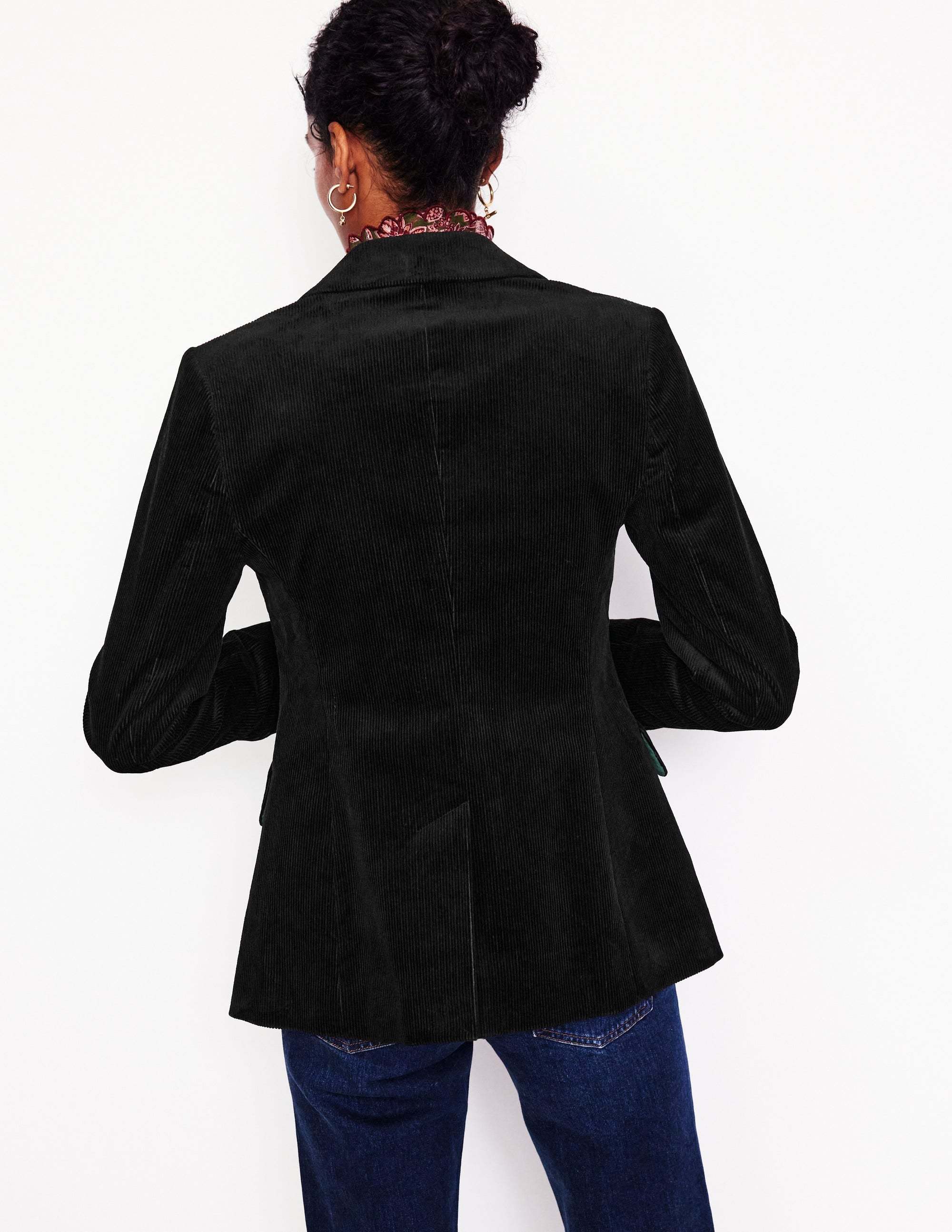 Blazer Marylebone en velours côtelé-Noir - Image 3