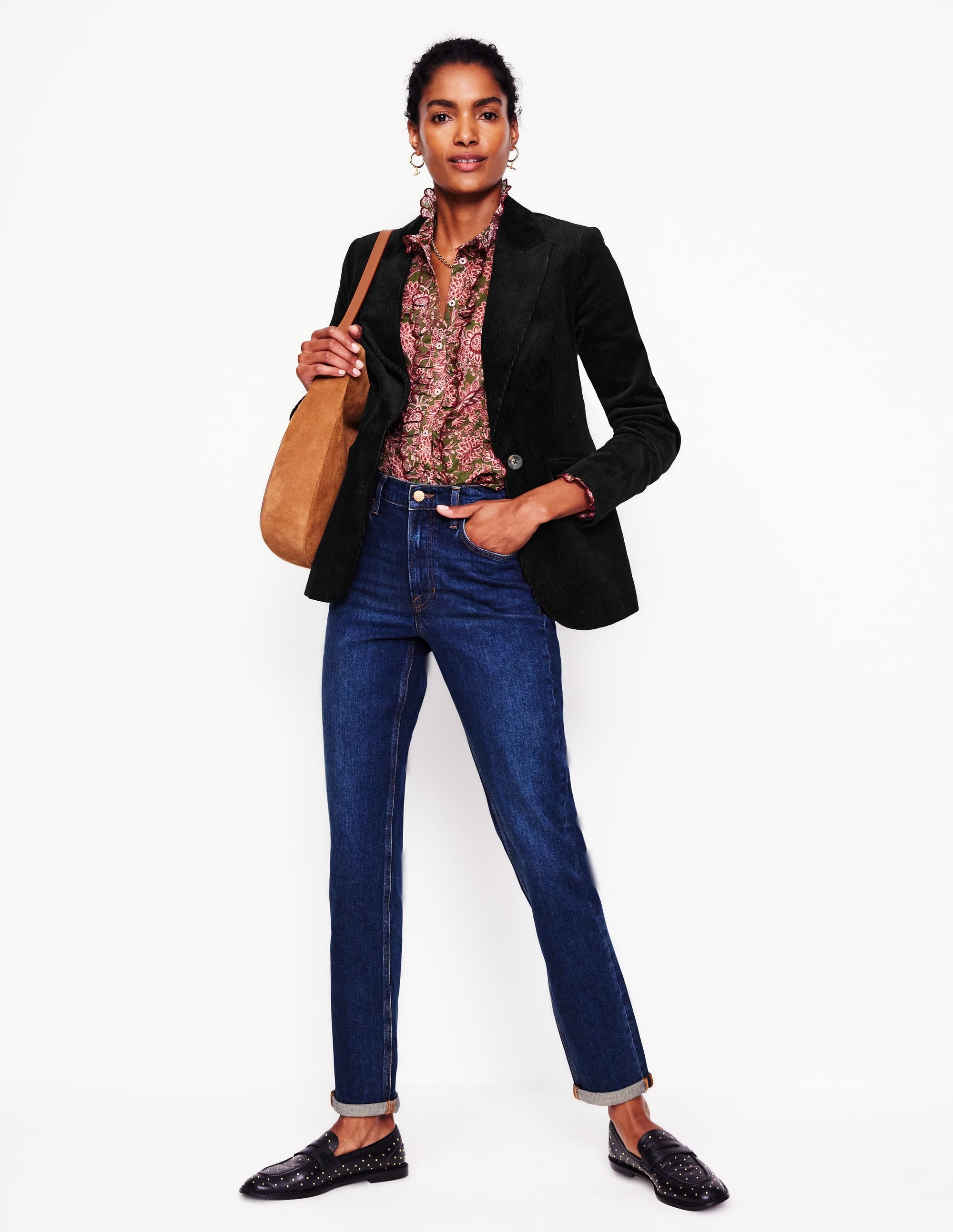Blazer Marylebone en velours côtelé-Noir - Image 4