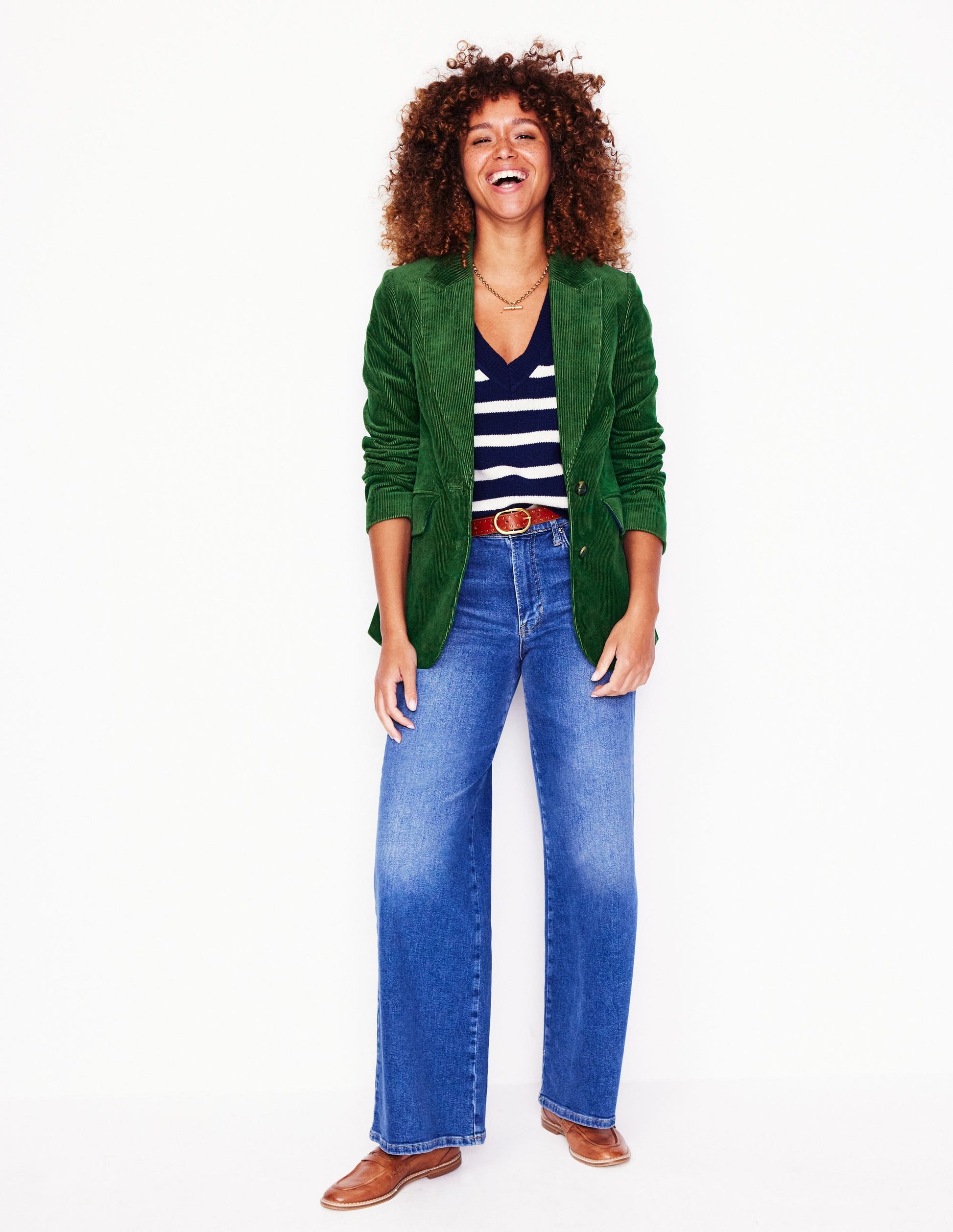 Marylebone Cord Blazer-Winter Green-4