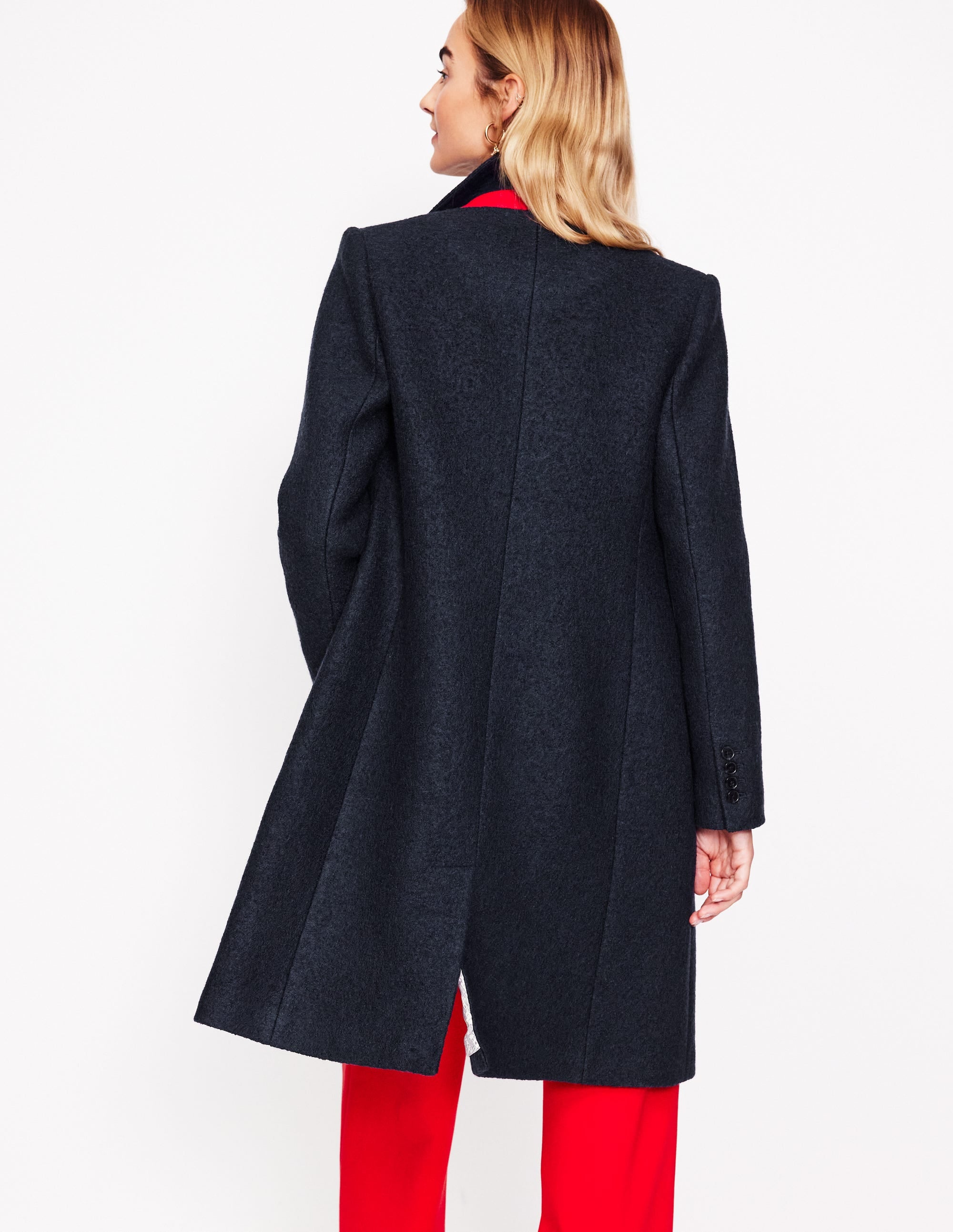 Manteau Chichester texturé-Bleu Marine, Petits Pois - Image 4