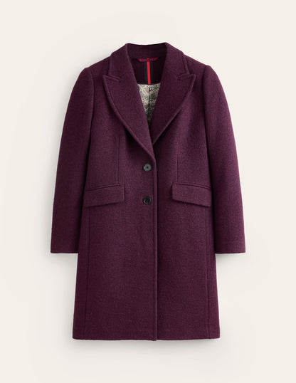 Chichester Textured Coat-Damson