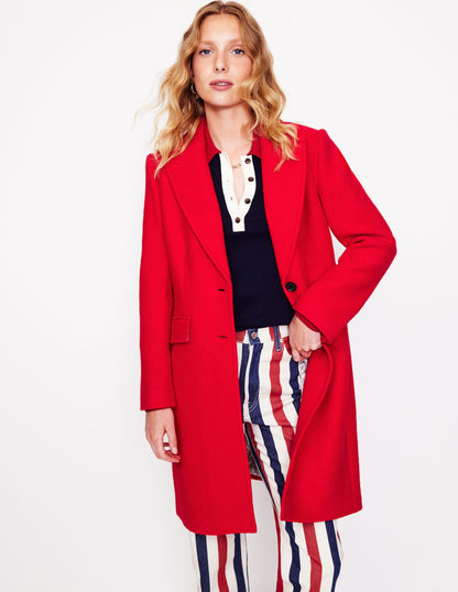 Manteau Chichester texturé-Rouge haut risque