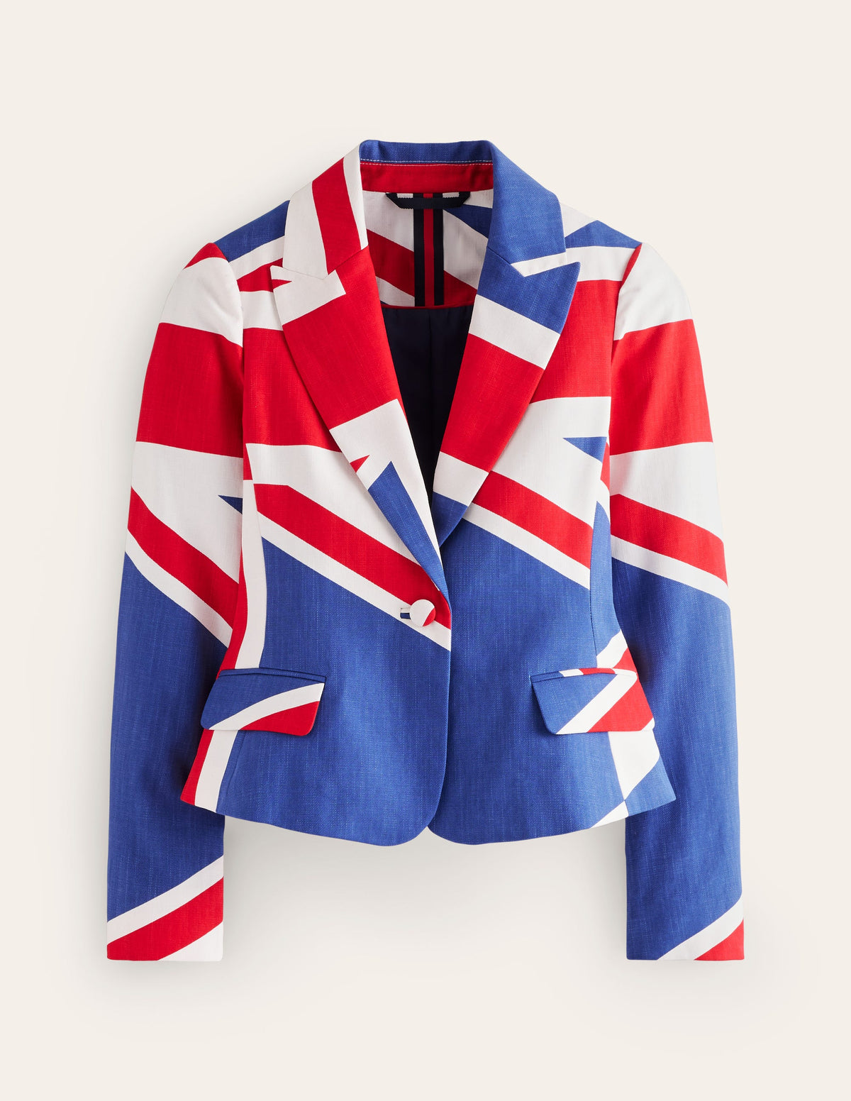 Taillierter Blazer mit Druck-Black - Image 6