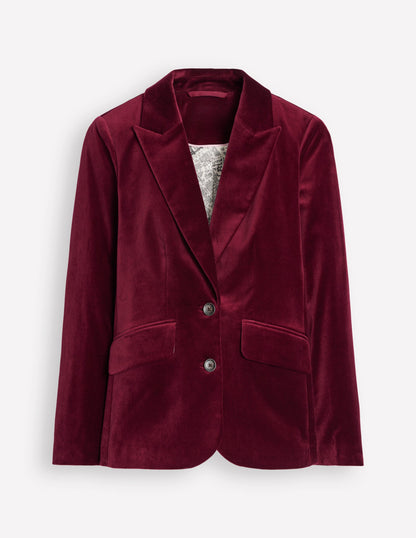 Marylebone Velvet Blazer-Cabernet-6