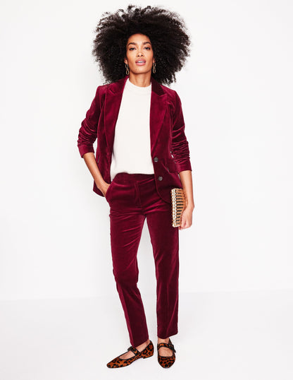 Marylebone Velvet Blazer-Cabernet-4