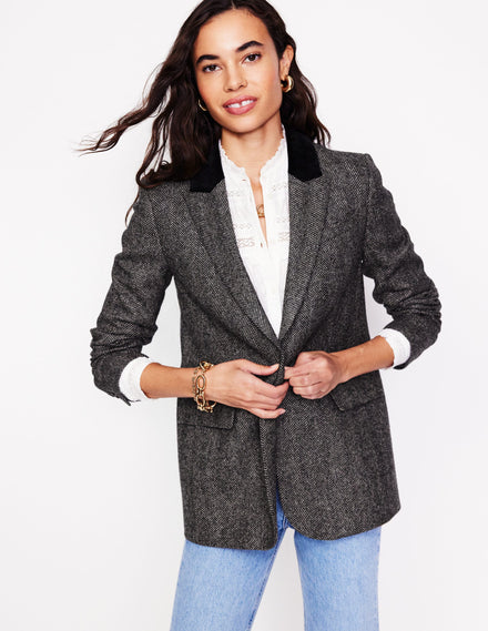 Woodbridge Blazer mit Karomuster-Fischgrät