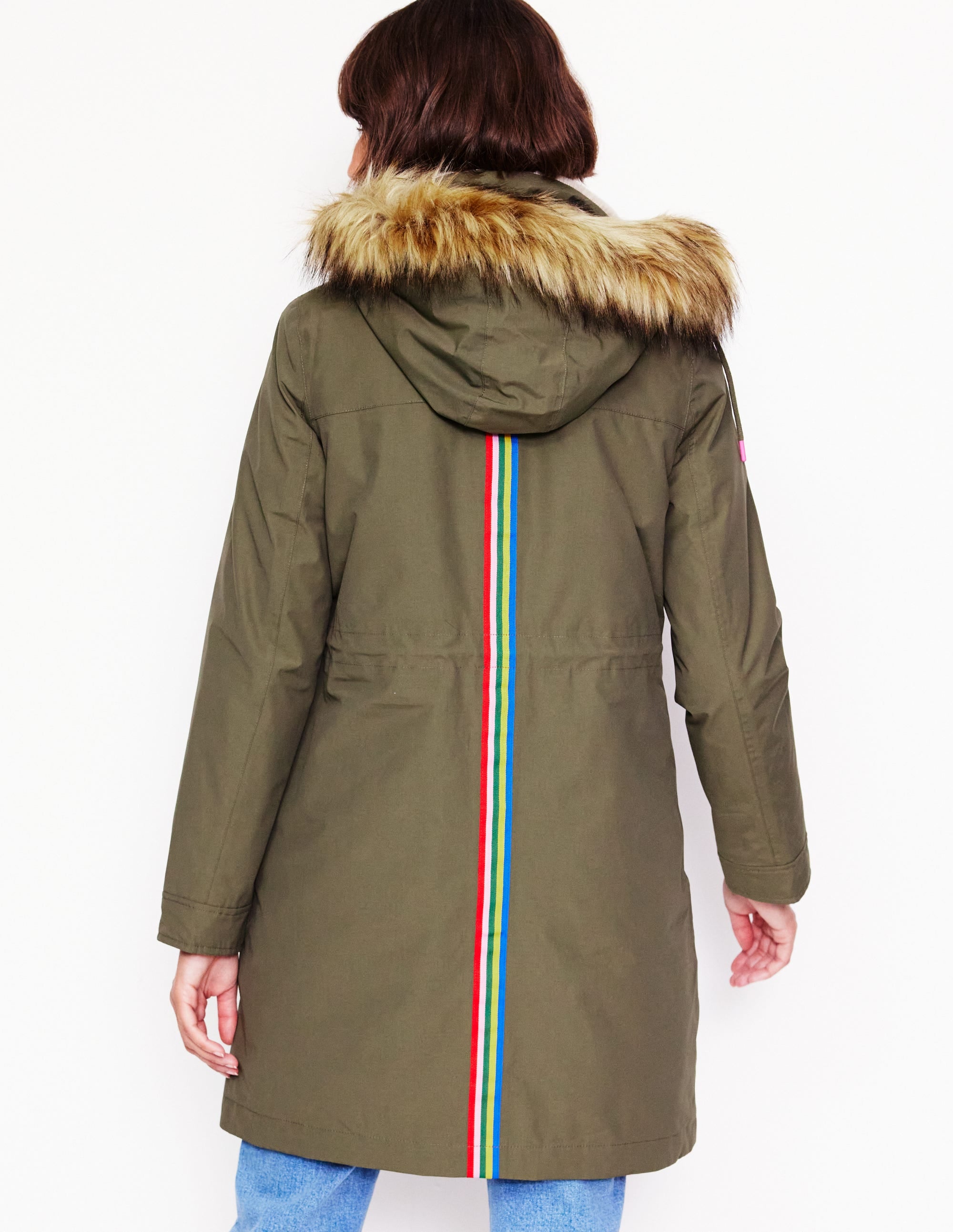 Parka mit Webpelzkapuze-Birds/Snowdrop Sprig - Image 4