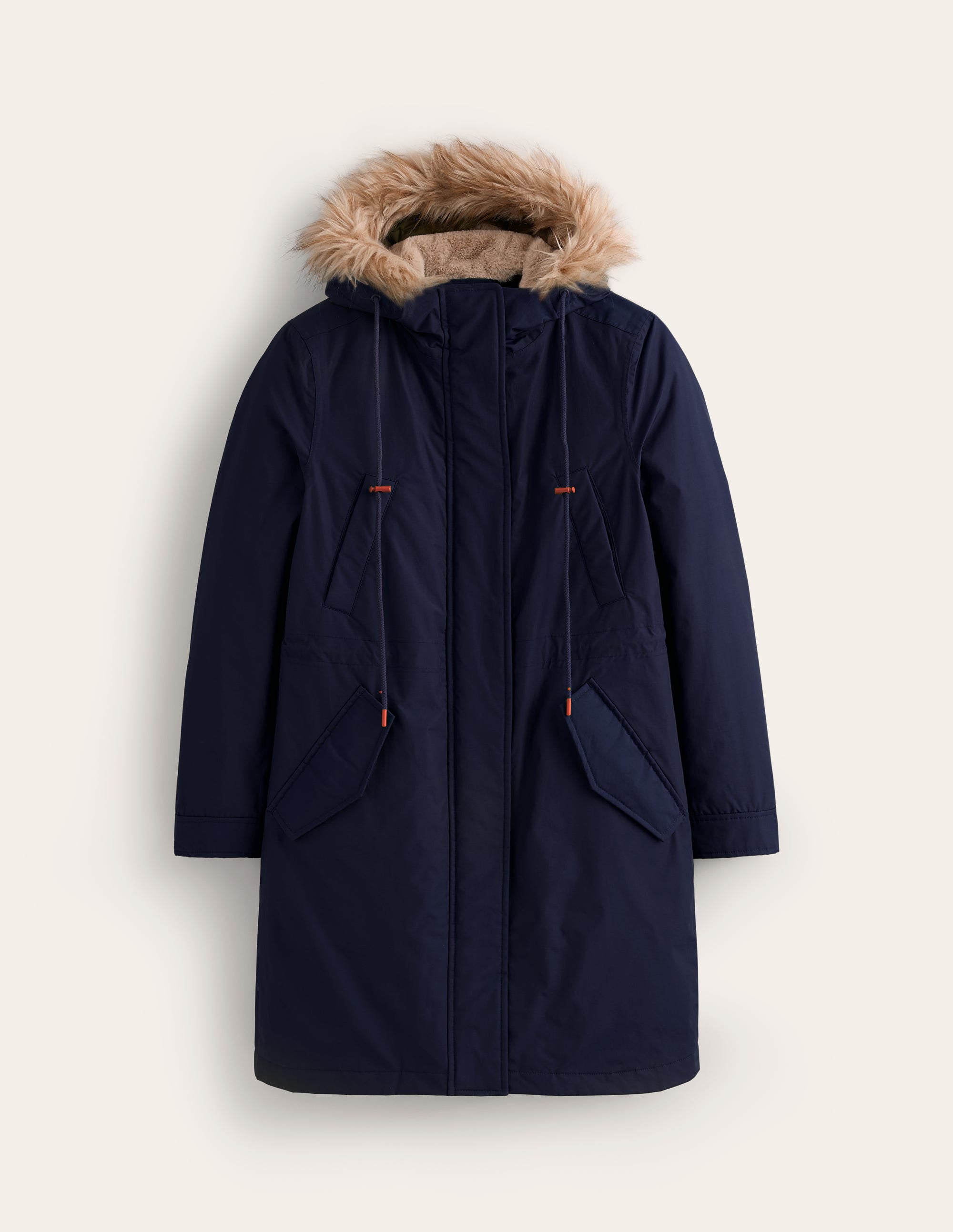 Parka mit Webpelzkapuze-Aqua Marine Marl - Image 6