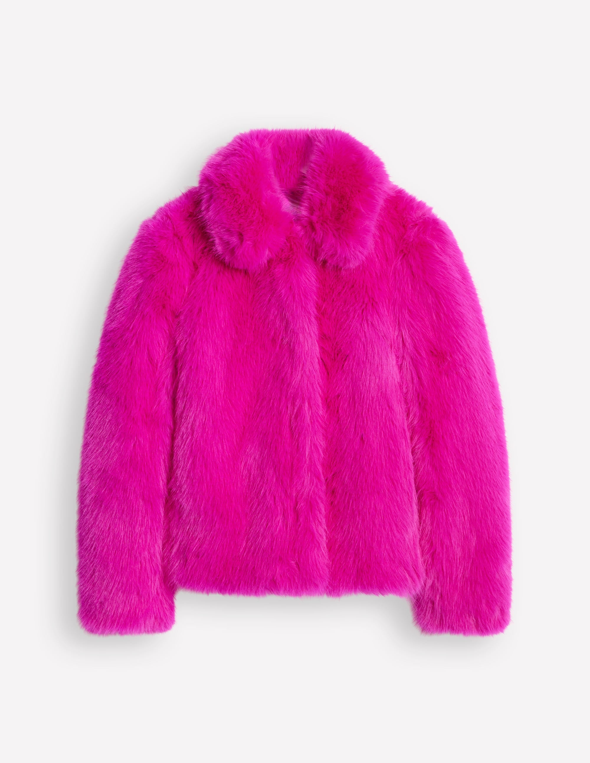 Faux-Fur Coat-Pink - Image 6