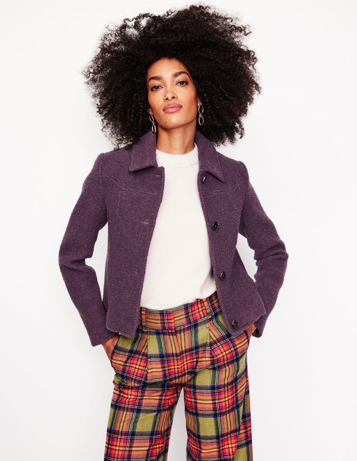 Oxford-Bouclé-Jacke-Black - Image 1