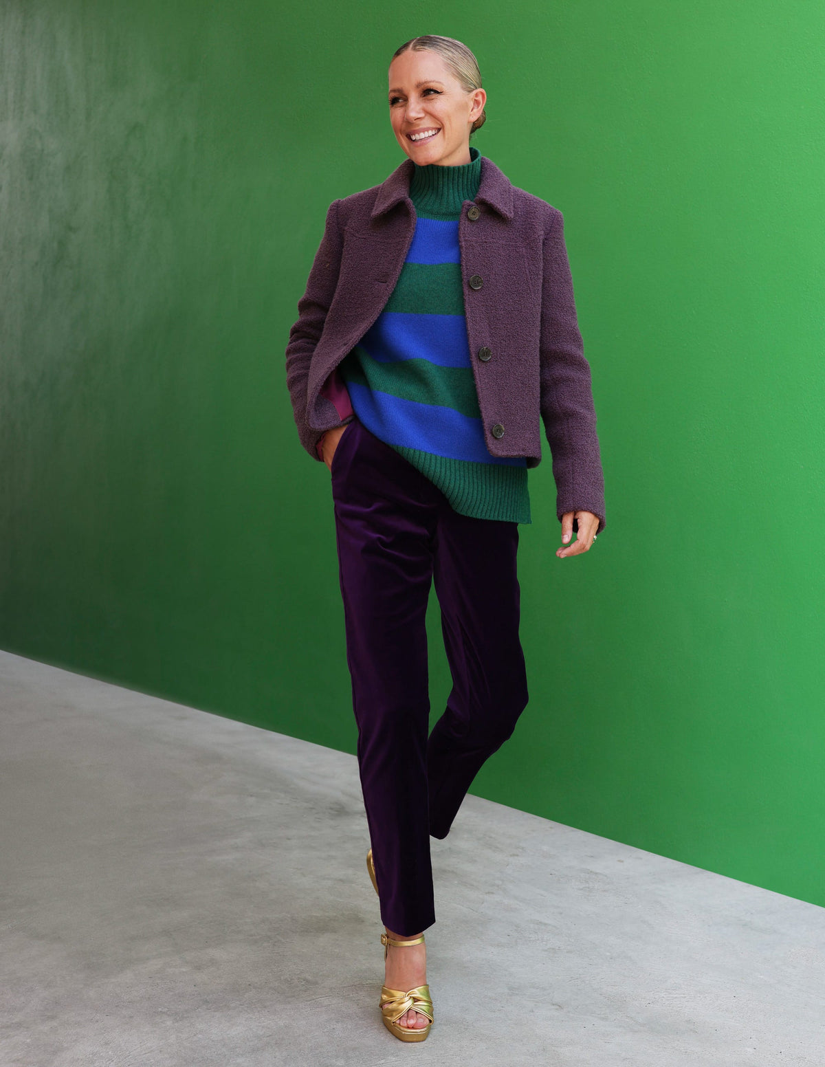 Oxford-Bouclé-Jacke-Black - Image 5